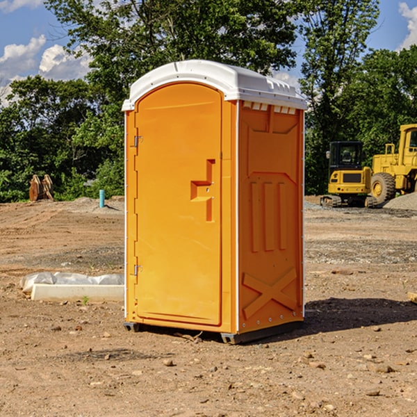 how often are the porta potties cleaned and serviced during a rental period in New Pekin